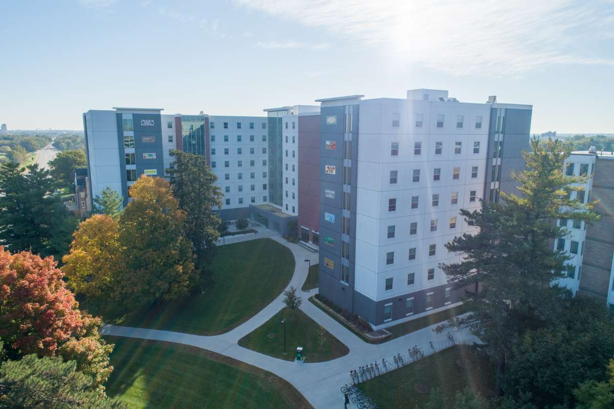 Residence hall on campus