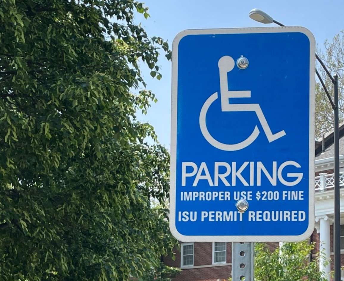 Handicap Parking Sign at ISU